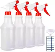 Empty Spray Bottles (16oz/4Pack) - Adjustable Spray Bottles for Cleaning Solutio