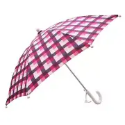 Shelta Classic Childrens Kids Auto Pink Tartan Rain Umbrella