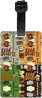 [GaxfjRu] Beer Luggage Tags for Suitcases,Funny Cute Tags for Luggage for Suitcase,Cruise ID Labels for Women, Men