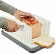 Bread Slicer With Crumb Catcher Tray,Bread Cutter Slicer For Homemade Bread,Adjustable Foldable Bread Slicer For Homemade Bread Loaf