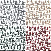 AMOR PRESENT 120PCS Army Toys Military Set, Men Soldier Playset Plastic Toy Soldiers Figures Military Action Figure for Adult Kids Boys Girls