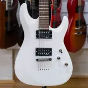 Schecter C-6 Deluxe Electric Guitar (Satin White)