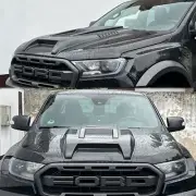 Matte Black Bonnet Scoop Hood Cover For Ford Ranger PX2 PX3 2015-2022 Wildtrak
