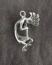 Authentic Navajo KOKOPELI Pendant Signed MASHA