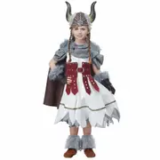Valorous Viking Girl Medieval Barbarian Warrior Norse Book Week Girls Costume