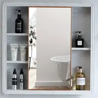 在飛比找松果購物優惠-浴櫃 鏡櫃 100×70CM北歐鏡箱 衛浴鏡 推拉鏡櫃 浴室