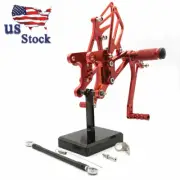 CNC Rearsets Foot pegs Rear set Footrests For Kawasaki ZX6R ZX636 2005 2006-2008