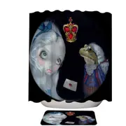 Alice and the Frog Footman Shower Curtain