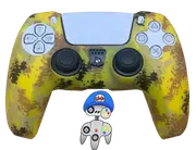 Silicone Cover For PS5 Controller Case Skin - Yellow Camo