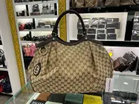 在飛比找Yahoo!奇摩拍賣優惠-㊣東區正精品㊣GUCCI 211943 Sukey 深咖啡色