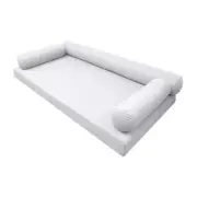 |SLIPCOVER ONLY|S6 Daybed Mattress Bolster Pillow Covers Knife Edge Queen AD105