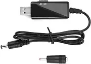 USB to DC Power Cable Booster Cable Power Bank Router Cord 5V to 9V 12V Converter Step up Voltage Power Cable Adjustable 5521m for Wireless Router Modem
