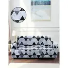 Cortina 3 Seater Abstract Sofa Cover (185-230 cm) - Grey: 1 Unit