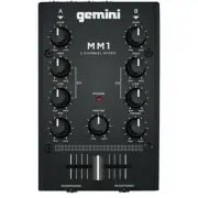 Gemini Pro Audio Equipment 2 Channel Podcast Live Studio Mini Sound Mixer DJ