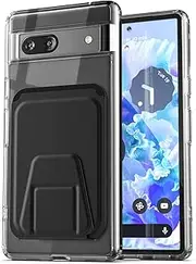 [ENCASED] Magnetic Google Pixel 7a Wallet Case with Card Holder - Compatible with MagSafe (Clear) 2023