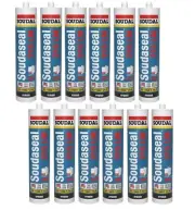 12x Soudaseal WHITE 215lm Hybrid Polymer Facade Silicone Sealant 290ml