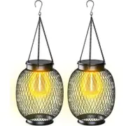 Solar Lanterns Outdoor, Ortiny Upgraded Solar Lights for Outside Decorative Outdoor Hanging Lights for Halloween Christmas Waterproof