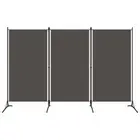 3-Panel Room Divider Anthracite 260x180 cm Privacy Screen Folding Partitio 20733