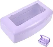 PLAFOPE Nail Tool Cleaning Case Manicure Tool Cleaning Box Nail Clipper Cleaning Tray Anti-dirt Lid Design Home Salon Use