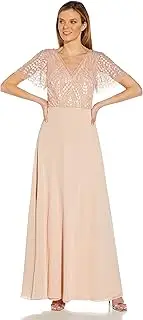 [Adrianna Papell] Women's Beaded Chiffon Gown
