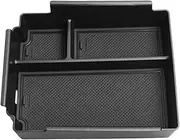 Car Console Organizer - Centre Console Storage Box | Car Armrest Storage Box | Center Console Tray Organizer | Seats Storage Organizer with 3 Compartments | Cell Phone Holder Interior Decor