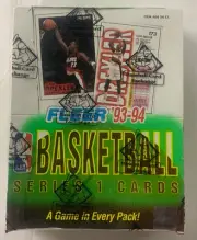 1993-94 Fleer Basketball Series 1 Rack Pack Box 24 Ct. BBCE Sealed RARE HTF