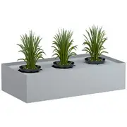 Steelco Tambour Planter Box 900mm White