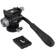 LEFTFOTO Mini Tripod Fluid Head Pan Tilt Head with Panoramic Ball Head and Ar...