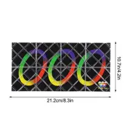 Fidget Toys 8 Panels 3 Rings Magic Folding Puzzle Cubes Twi Sty Stress Relieve Black