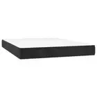Pocket Spring Bed Foam Mattress Soft Velvet Black Double Size 137x190x20cm