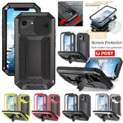For iPhone 16 16e Plus Pro Max Case Heavy Duty Metal Shockproof Screen Cover