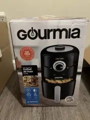 Gourmia - 2.2 qt. Analog Air Fryer - Black/Silver