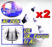 From OZ Quality 2PC EU TO AU AC 240 Australia N Travel Adapter Socket Plug EU UK