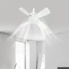 40cm Socket Fan Light with Remote Control E27 Base for Garage Easily Install