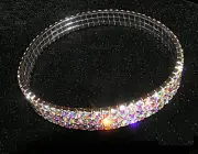 Ankle Bracelet Aurora Borealis Diamante Crystal Stretchy Anklet
