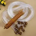 1.2m 48" 12 Different Size/Set Tunisian Carbonized Bamboo Needle Crochet Hook~lb