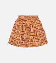 [Faithfull] Faithfull Elva printed cotton shorts AU 12 brown
