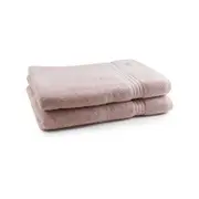 2pc Onkaparinga 90x167cm Flinders Bath Sheet 600GSM Pink Blush