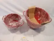 Vintage 2000's Prepology (QVC) 2 PIECE RED KITCHEN COLANDER Set NEW, NEVER USED