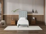 My Style Buttoned Headboard & Standard Base - Single / Duckegg / Slimline Base