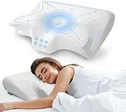 [AFNGWWIN] Cervical Neck Pillow,2 in 1 Ergonomic Orthopedic Bed Pillow for Neck Pain Relief, Memory Foam Pillows for Side, Back & Stomach Sleepers,Neck Support Pillow with Removable Pillowcase
