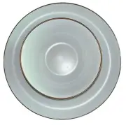 Barebones Living Enamel Dinner Plate & Bowl Set White / Gold