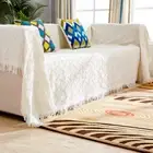 Boho White Blankets Sofa Decor Slipcover Throws on Sofa/Bed/Plane Travel Blanket