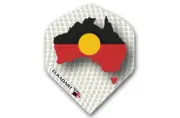 Australian Aboriginal Flag Dart Flights set of 3 Aussie Man Cave Bar Gift