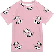 [ODAWA] Cute Cartoon Cows Kids Swim Shirt UPF+ 50 Quick Dry Shirt Surfing Beach Shirts