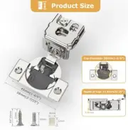 FURNIWARE 10 Pieces Soft Closing Cabinet Hinges