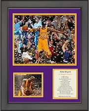 Framed Kobe Bryant Hall of Fame Los Angeles Lakers Basketball 11"x14" Three Photo Collage