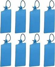 100PCS Plastic Shipping Tags, Waterproof & Writable Labels Self-Locking Security Seals Tag Tearproof Big Sign Zip Tie Labels for Labeling and Marking, 250mm, Blue