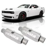 2* 2.5"Inlet/Outlet Catalytic Converter w/ Heat Shield For Dodge Challenger 3.6L