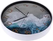 GAROZATION Beach Style Waterproof Wall Clock Display Large Outdoor Digital for Garden Silent No Battery Required